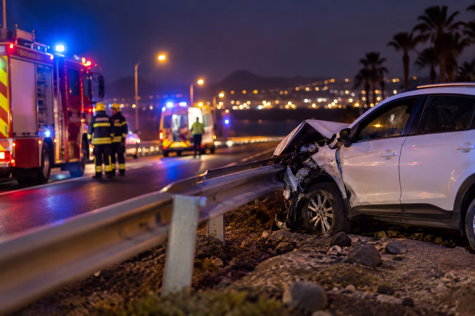 Lanzarote Road Accident: Car Crashes Into Safety Barrier Near El Cable
