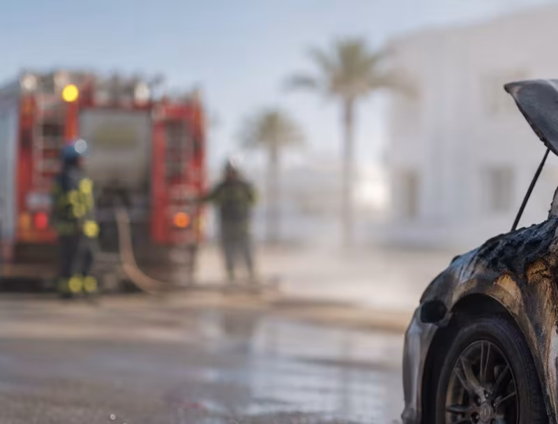 Vehicle Fire Quickly Brought Under Control in Arrecife