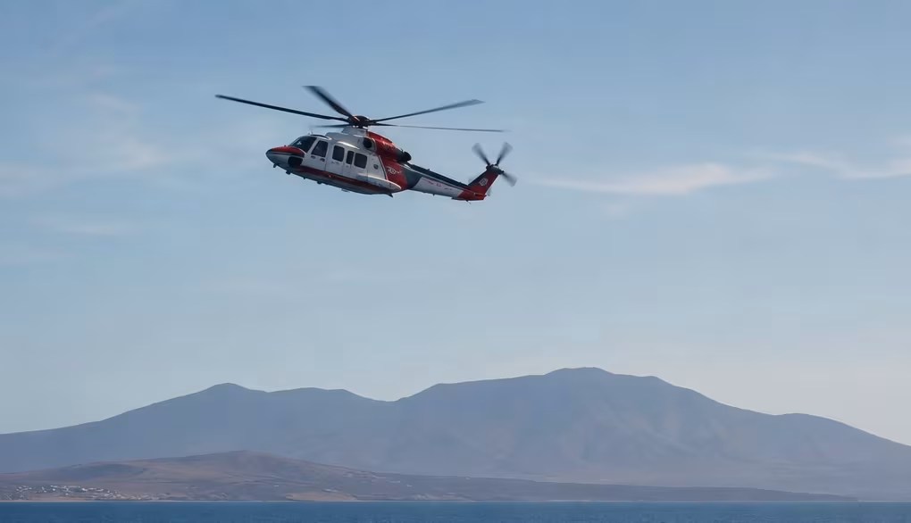 Helimer Helicopter Locates Boat Carrying Around 30 People North of Lanzarote