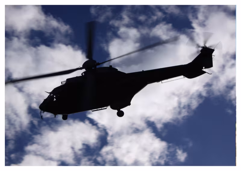 Lanzarote Sees Military Helicopter Activity as Super Puma Takes to the Skies