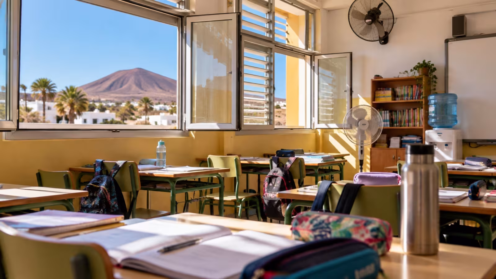 Lanzarote families question why they are fundraising to keep classrooms cool