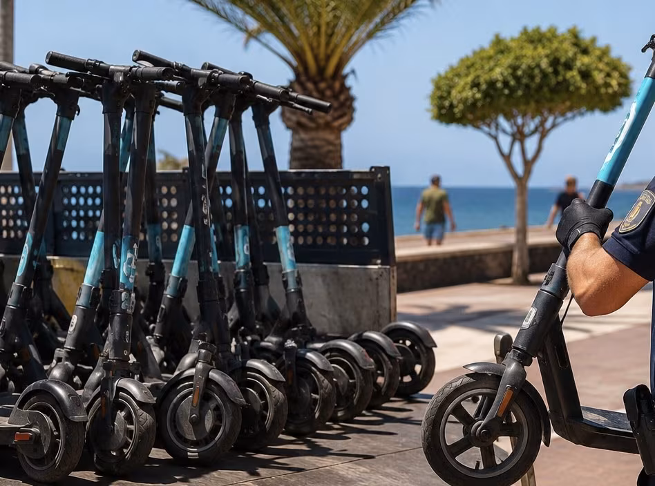Tías Police Remove 71 Electric Scooters from Public Areas in Puerto del Carmen