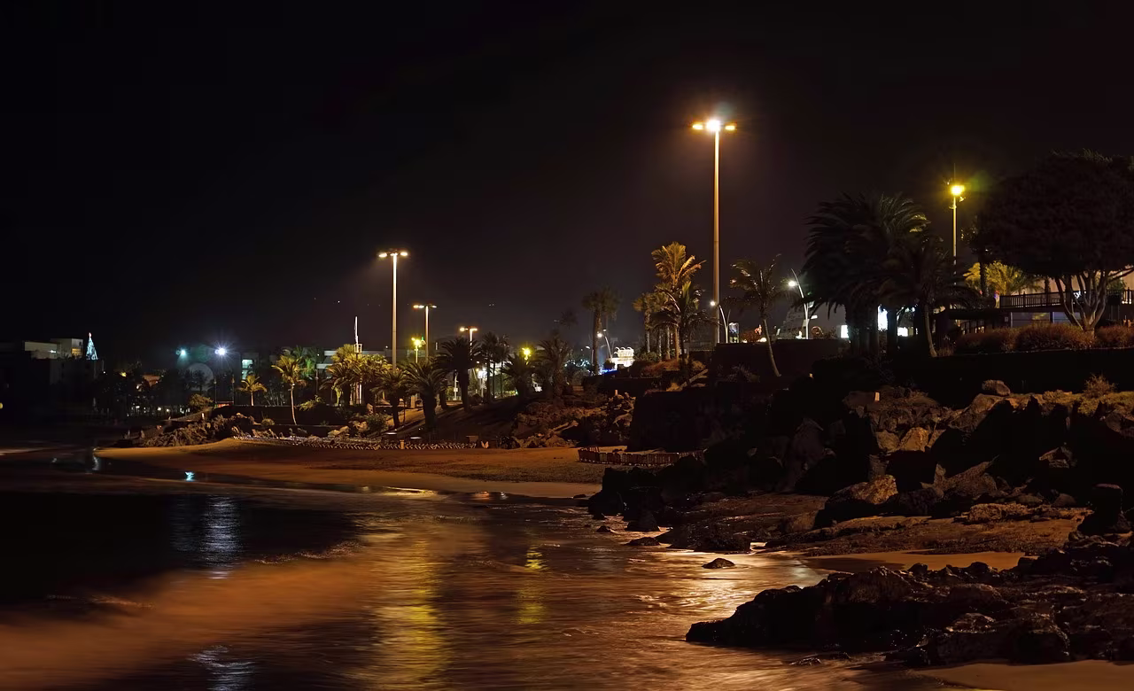 Playa Grande Puerto del Carmen at Night