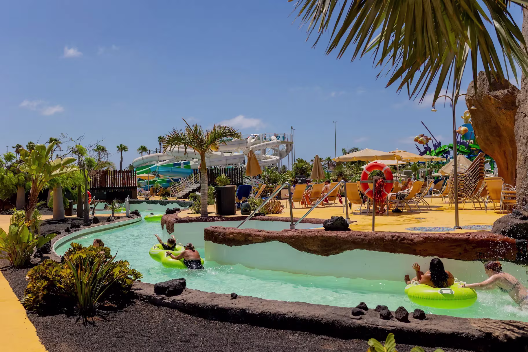 The Lazy River at Aqualava Waterpark Playa Blanca